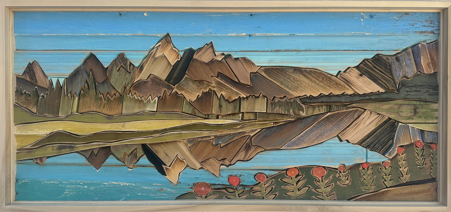 Tetons with flowers