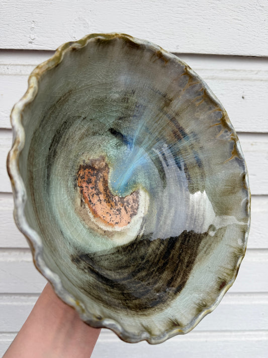 Wood Fired Fluted Bowl Show Stopper