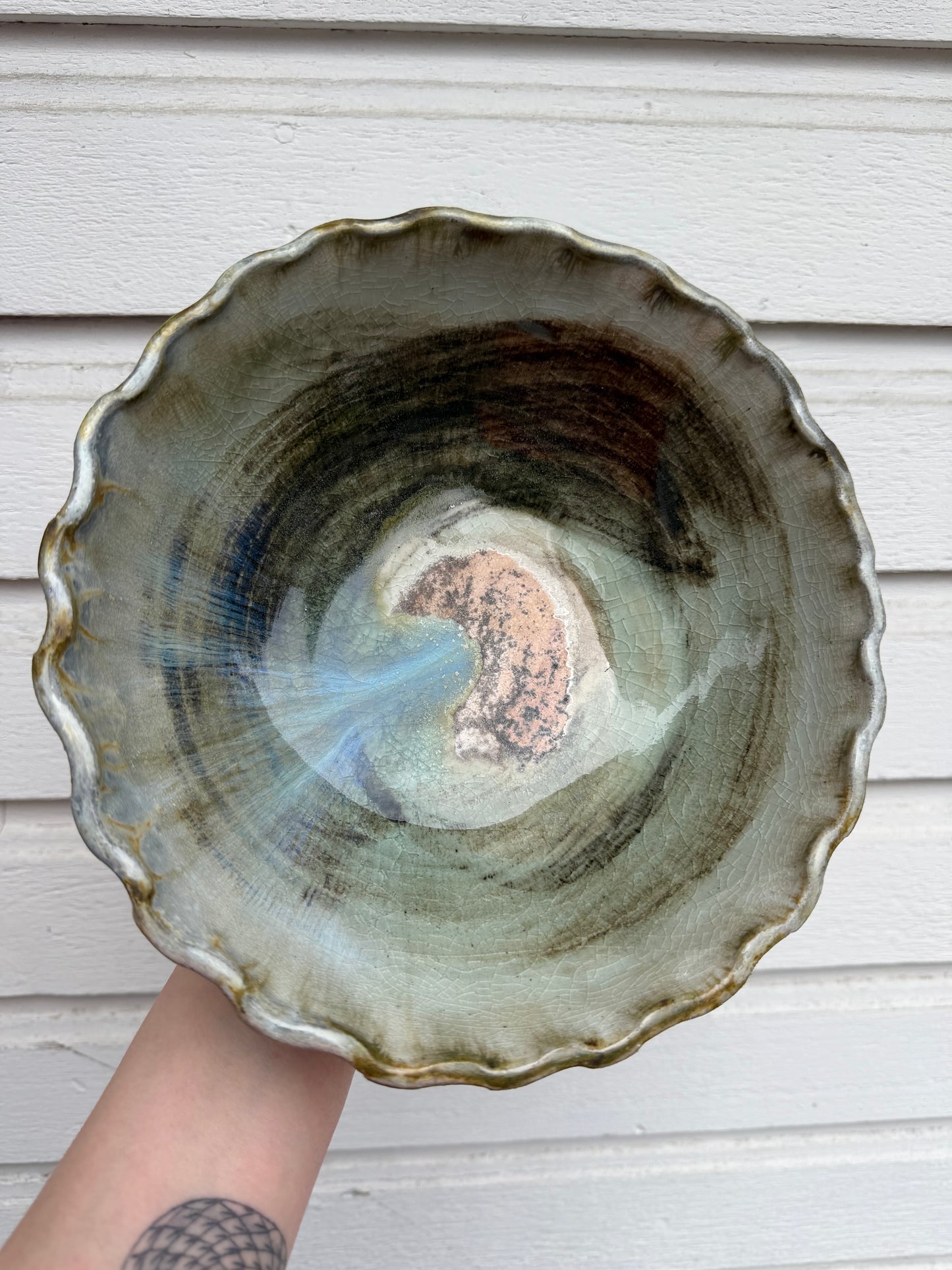 Wood Fired Fluted Bowl Show Stopper