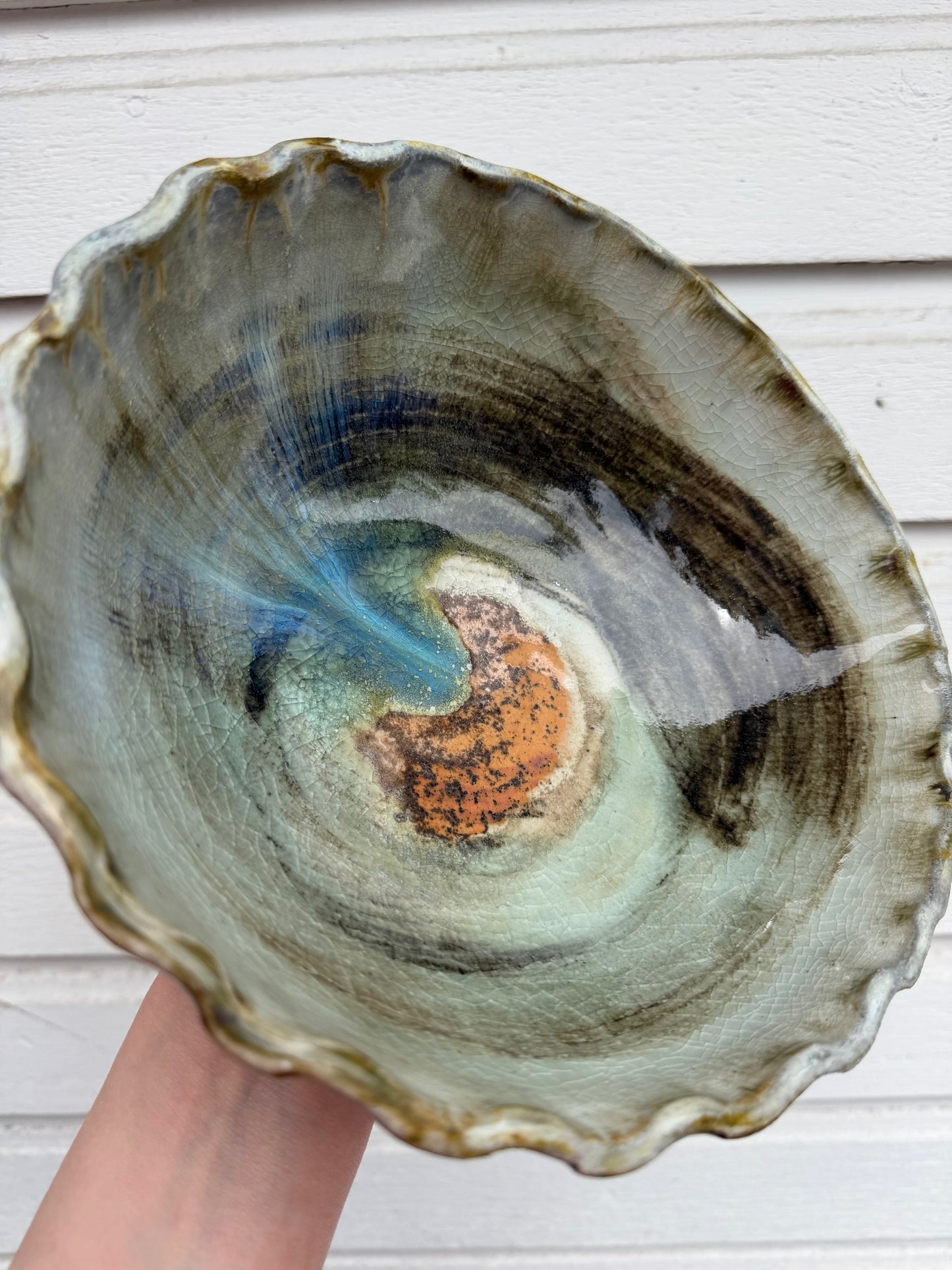 Wood Fired Fluted Bowl Show Stopper
