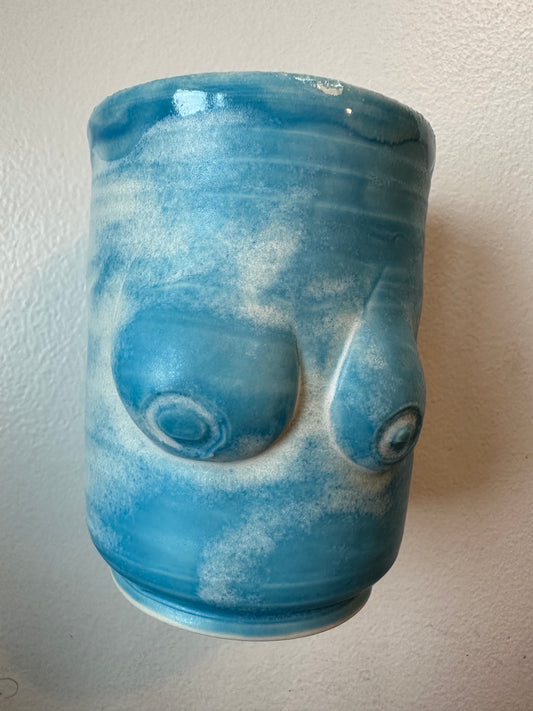 Porcelain boob mug