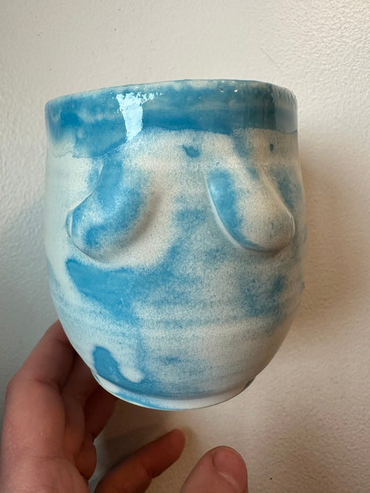 Porcelain boob mug